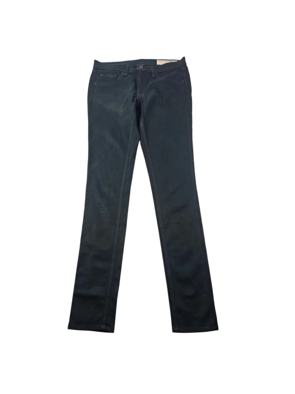 NINA green teal coated skinny legging jeans sz 26 rag & bone cigarette NWOT EUC